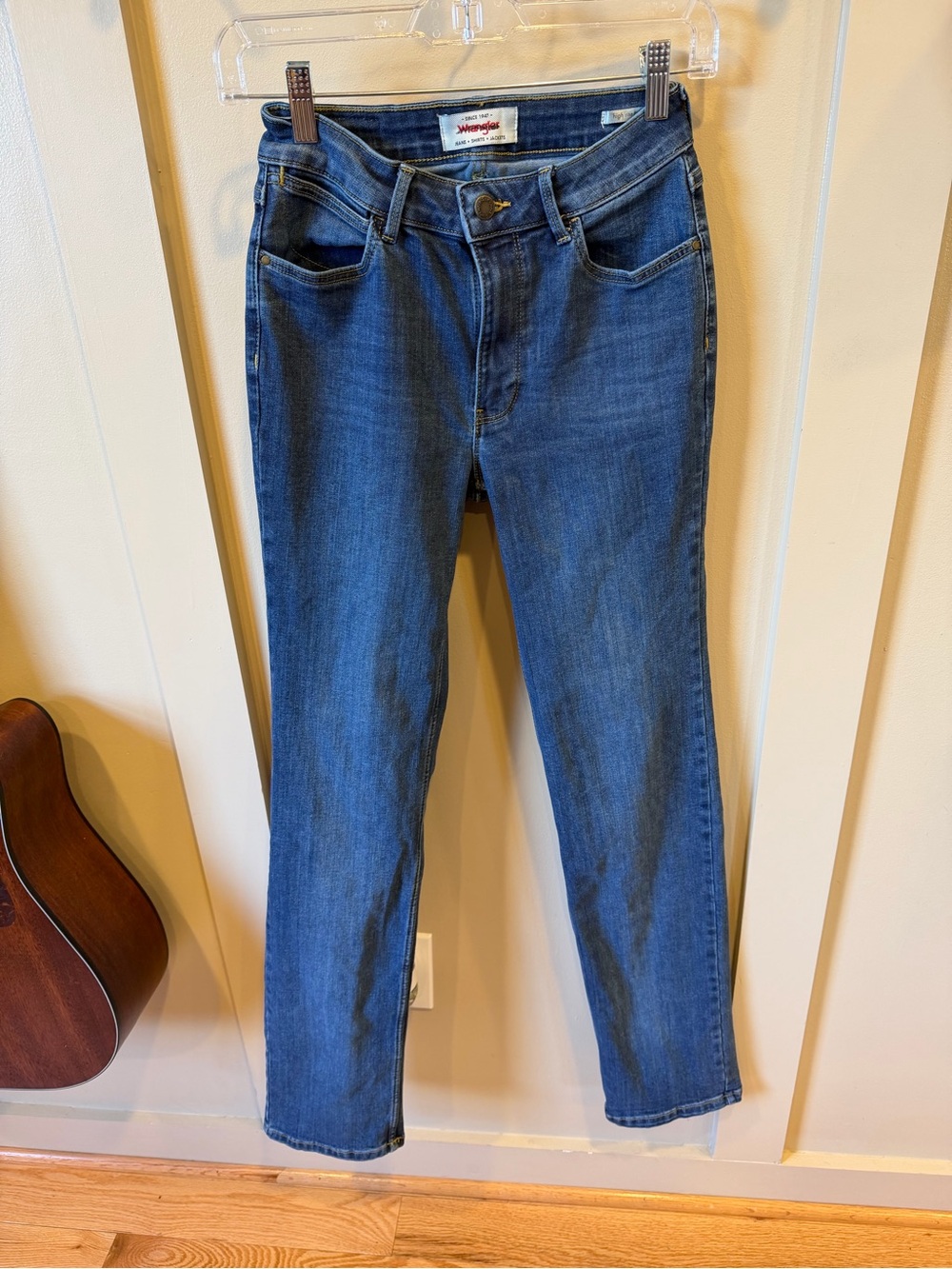 Wrangler Women's Dark Blue Straight-Leg Jeans